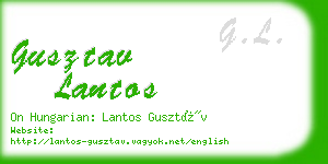 gusztav lantos business card